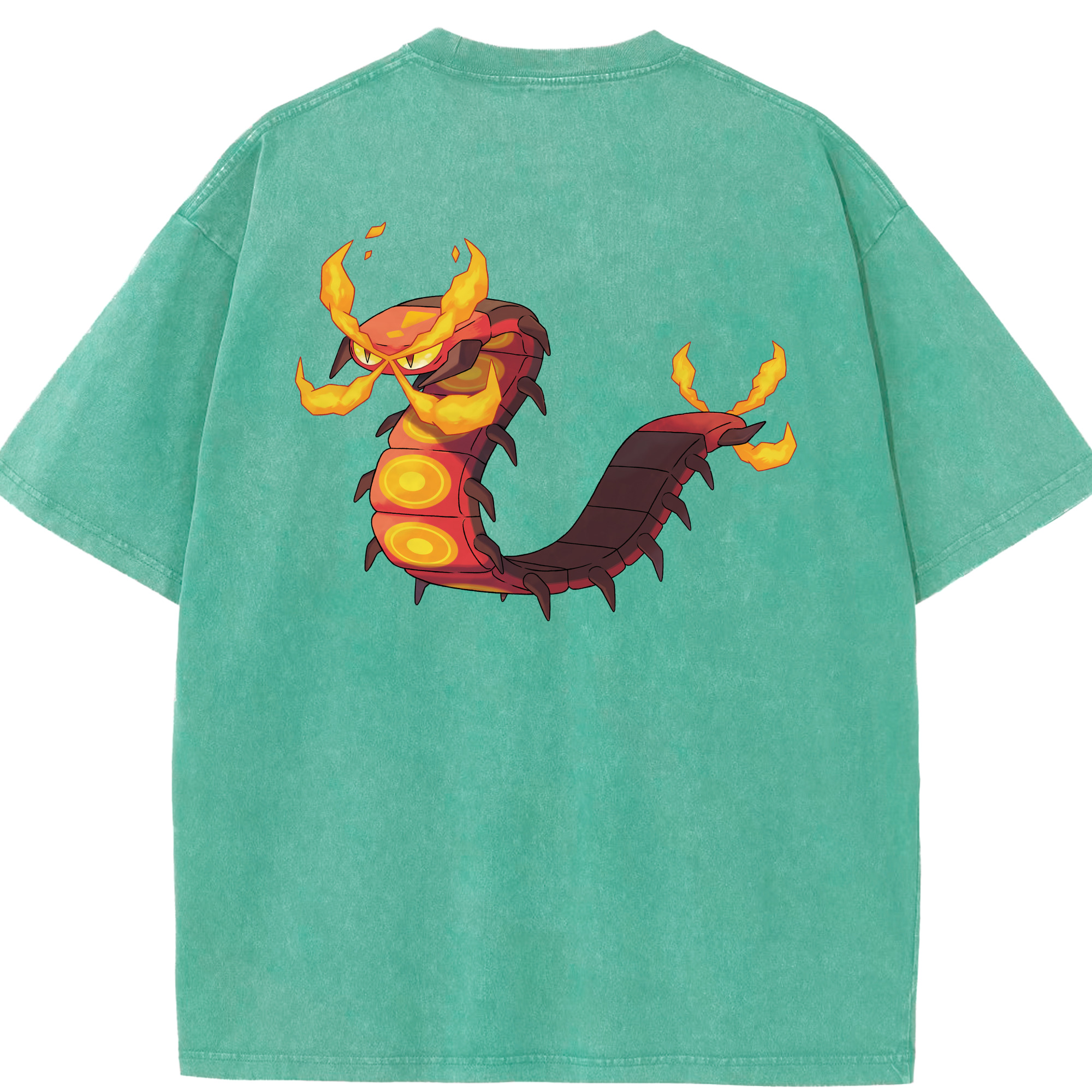 （画像用） ポケットモンスター Pokémon 綿100% ヴィンテージ風 半袖Tシャツ（背面プリント）
